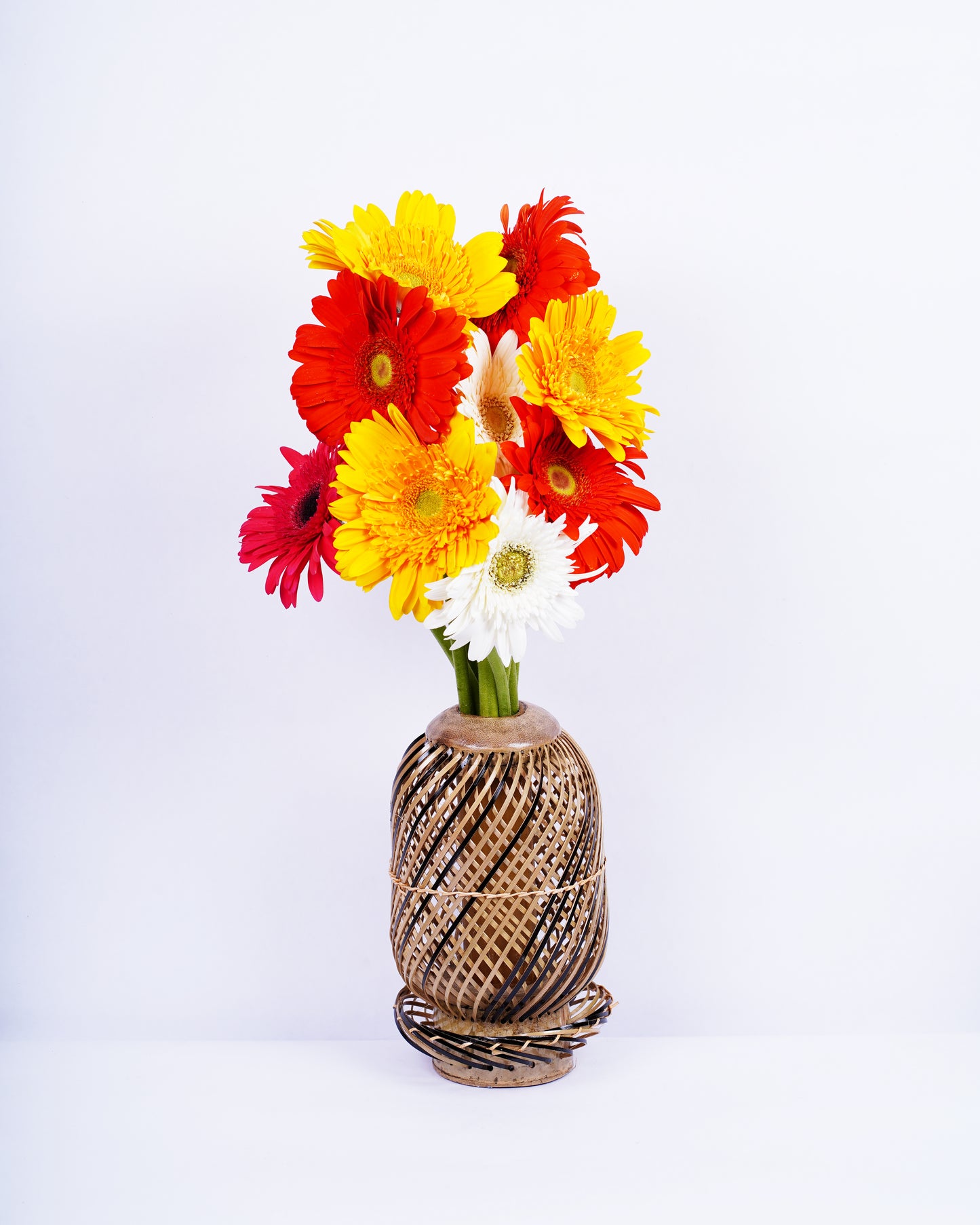 Bamboo Table Top Flower Vase