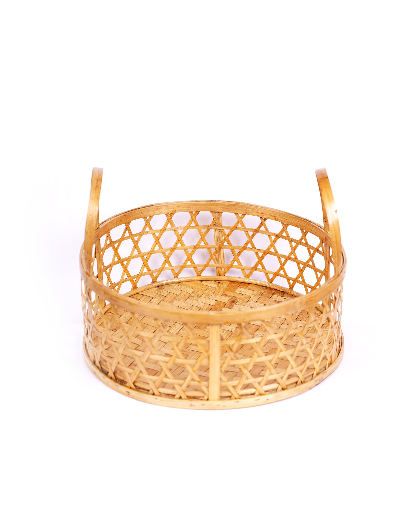 Bamboo Round Picnic Basket