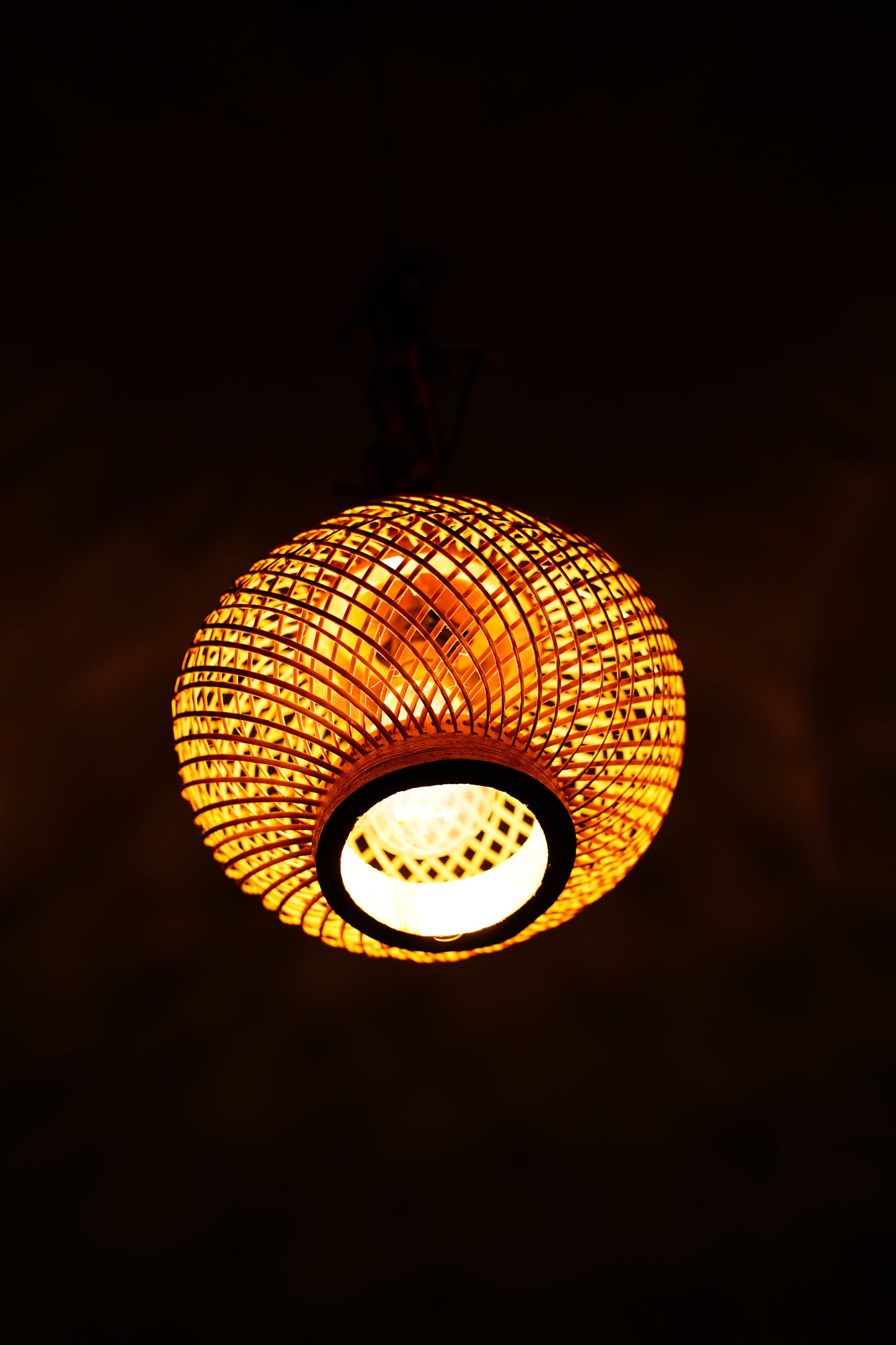Bamboo Pot Hanging Decor Lamp